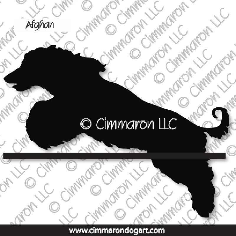 Afghan Hound Jumping Silhouette 004