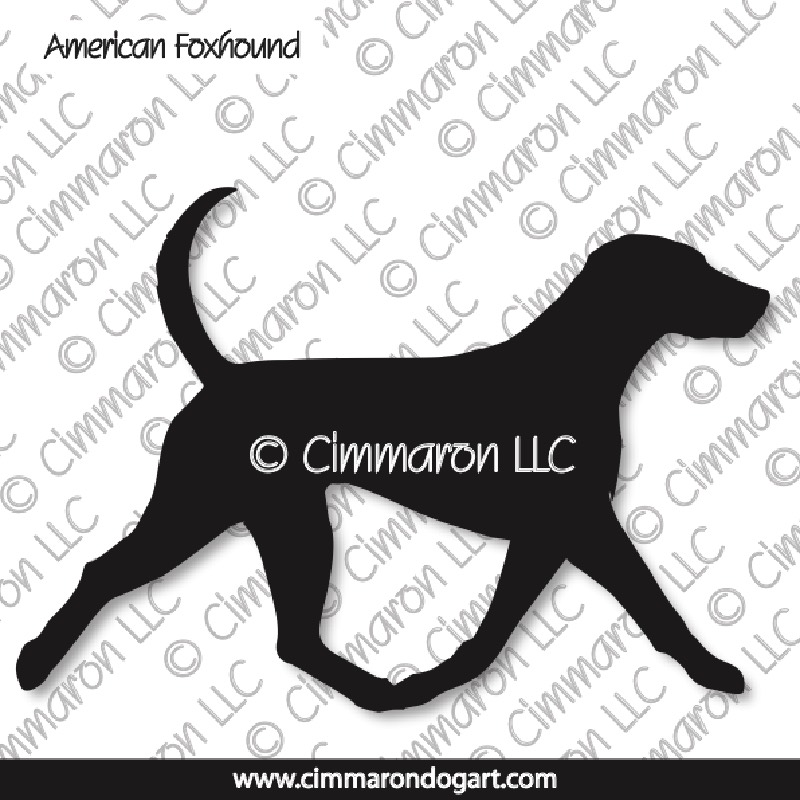 American Foxhound Gaiting Silhouette 002