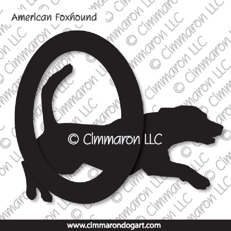 American Foxhound Agility Silhouette 003
