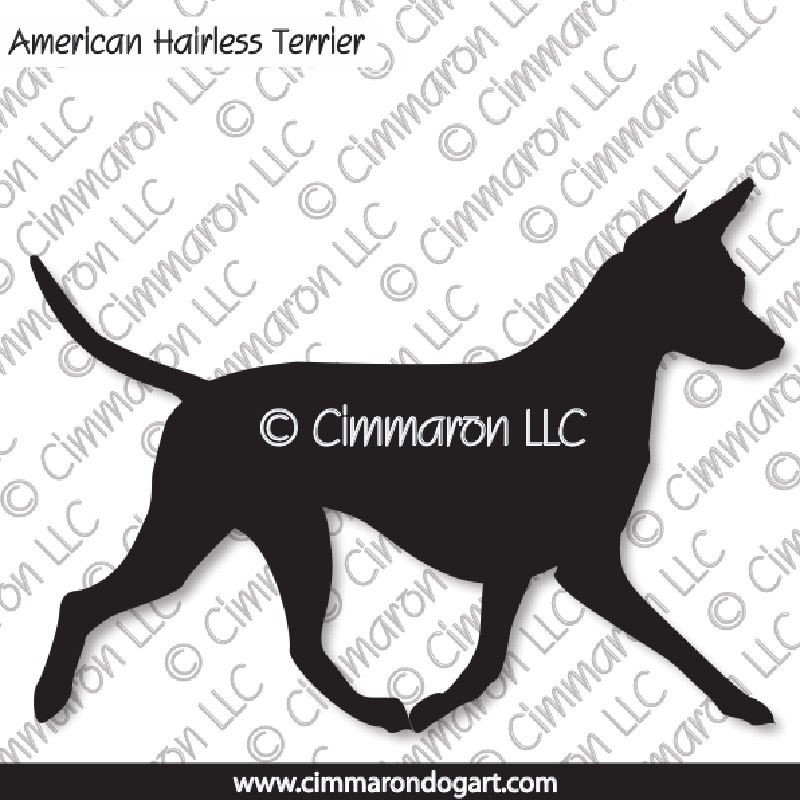 American Hairless Terrier Gaiting Silhouette 002