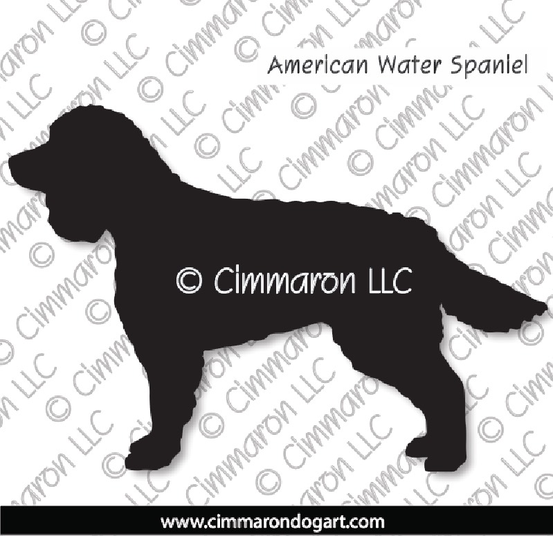 American Water Spaniel Silhouette 001