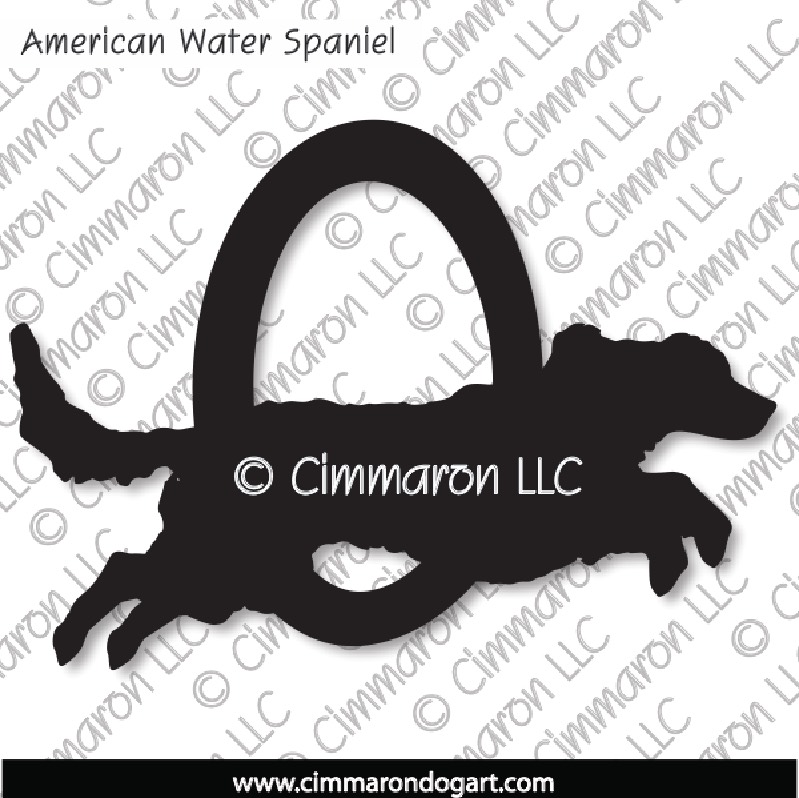 American Water Spaniel Agility Silhouette 003