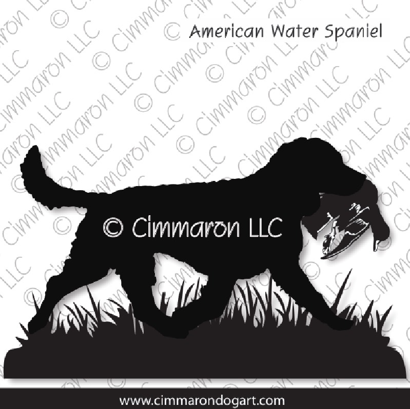 American Water Spaniel Field Silhouette 005