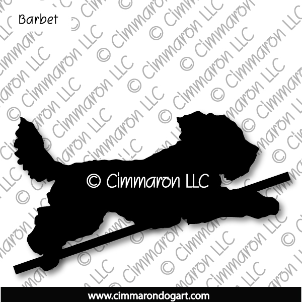 Barbet Jumping Silhouette 004
