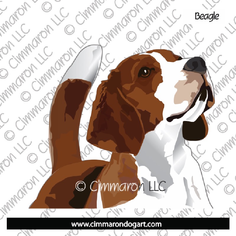 Beagle Colorized Line Art 008