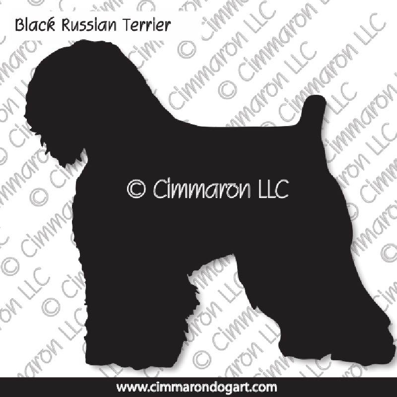 Black Russian Terrier Silhouette 001