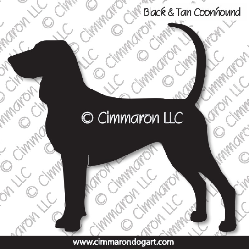 Black and Tan Coonhound Silhouette 001