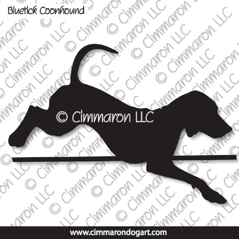 Bluetick Coonhound Jumping Silhouette 004