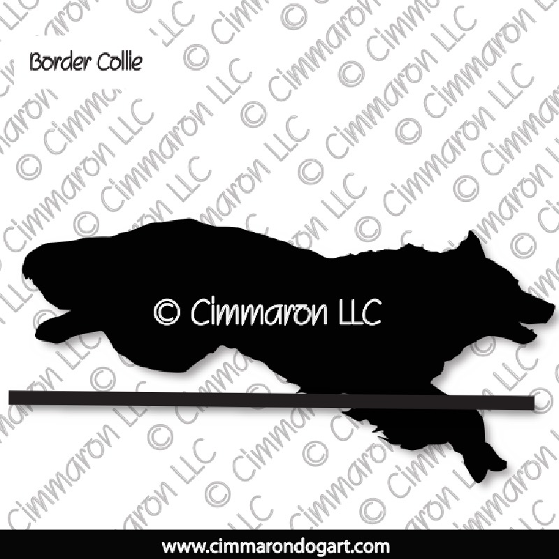 Border Collie Jumping Silhouette 005