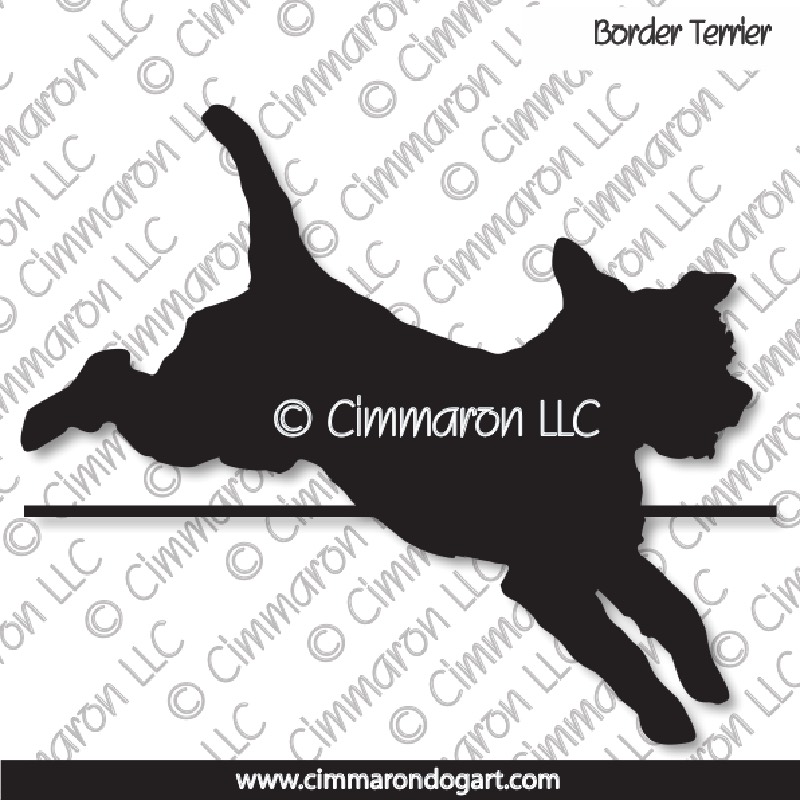 Border Terrier Jumping Silhouette 004