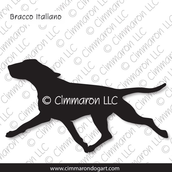 Bracco Italiano w/Tail Gaiting Silhouette 004