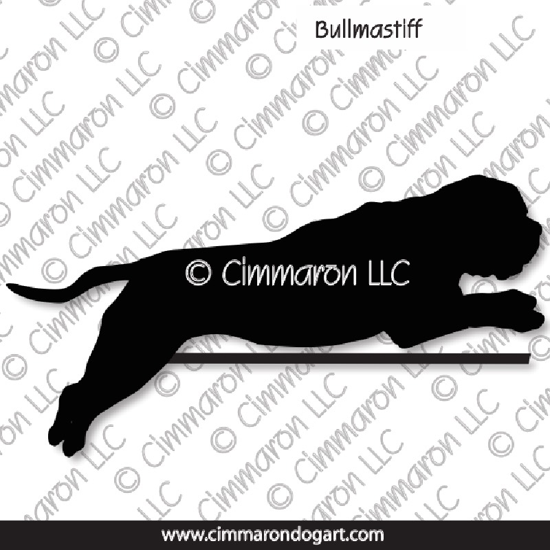 Bullmastiff Jumping Silhouette 005