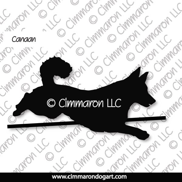 Canaan Dog Jumping Silhouette 005