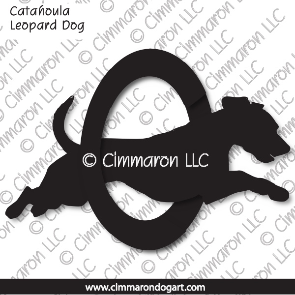 Catahoula Leopard Dog Agility Silhouette 007