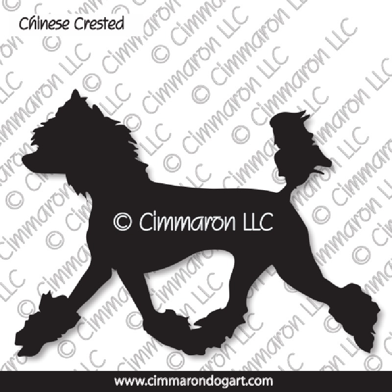 Chinese Crested Gaiting Silhouette 002
