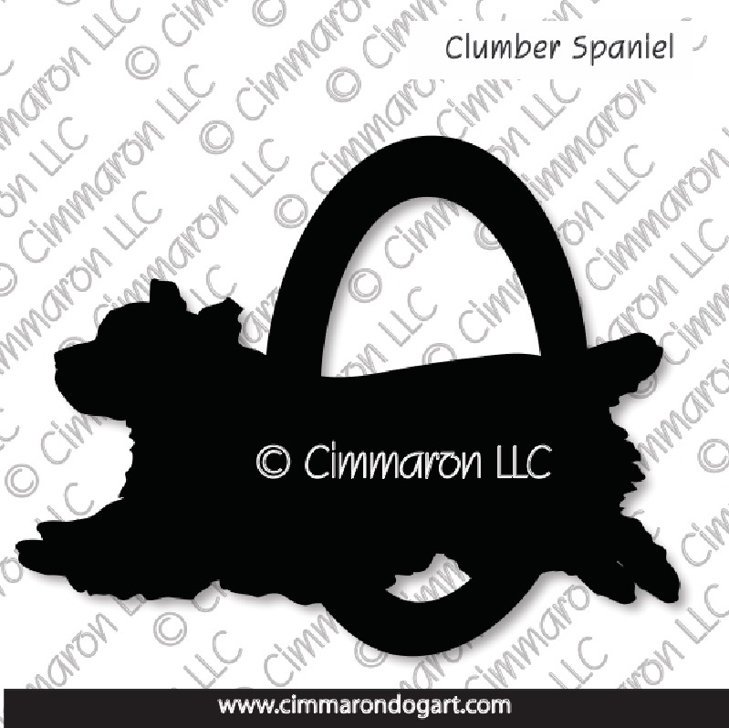 Clumber Spaniel Agility Silhouette 003
