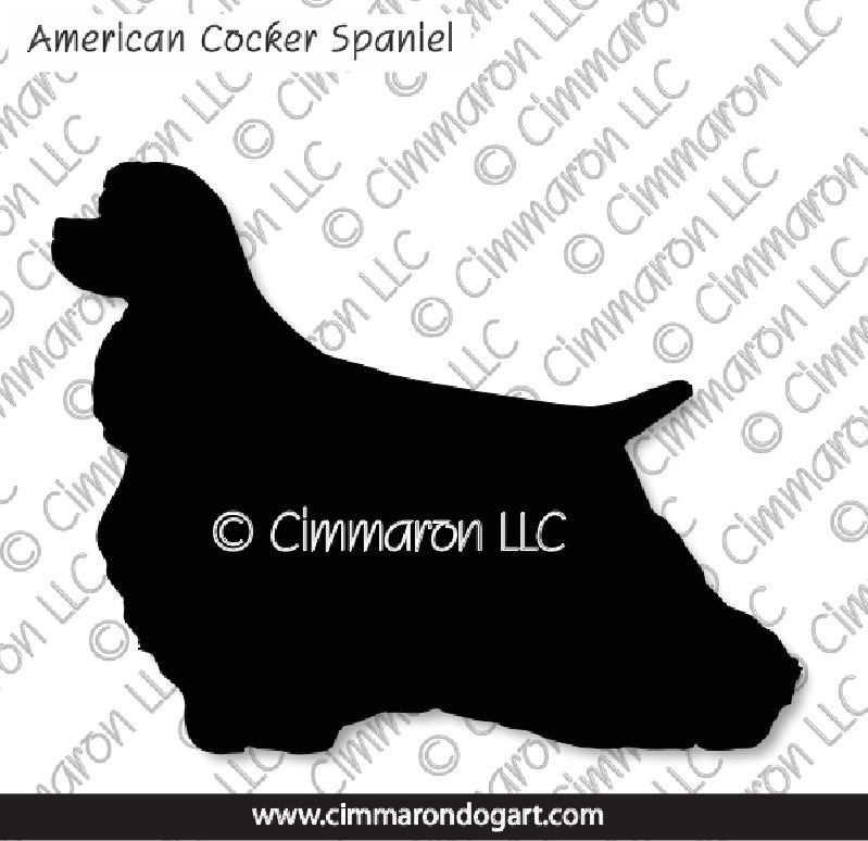 Cocker Spaniel Standing Silhouette 002
