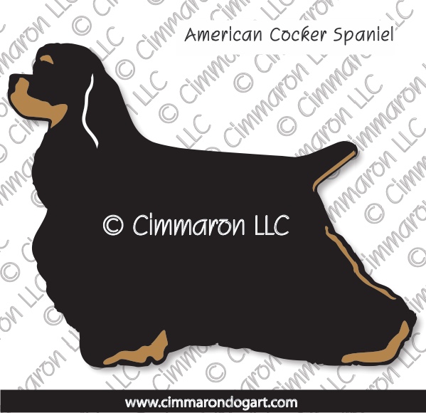 Cocker Spaniel Black-Tan Decal 003