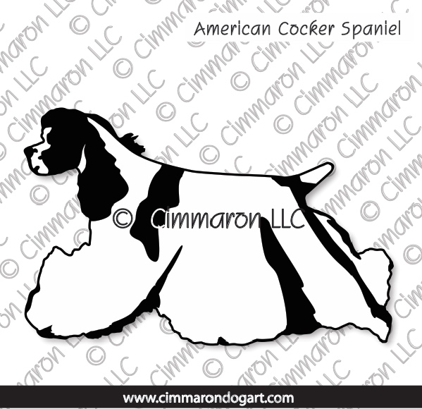 Cocker Spaniel Parti Moving Decal 007