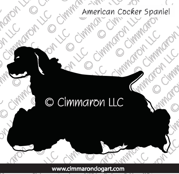 Cocker Spaniel Blach-N-Tan Moving Decal 008