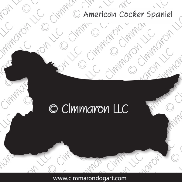 Cocker Spaniel Long Tailed Moving Decal 009