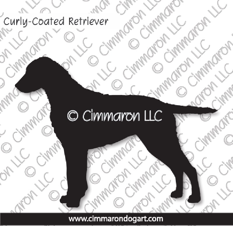 Curly-Coated Retriever Silhouette 001