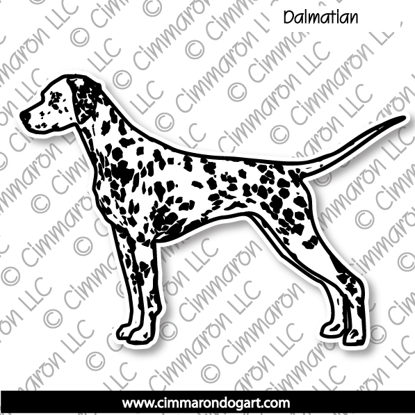 Dalmatian Stacked 2 Color Silhouette 002