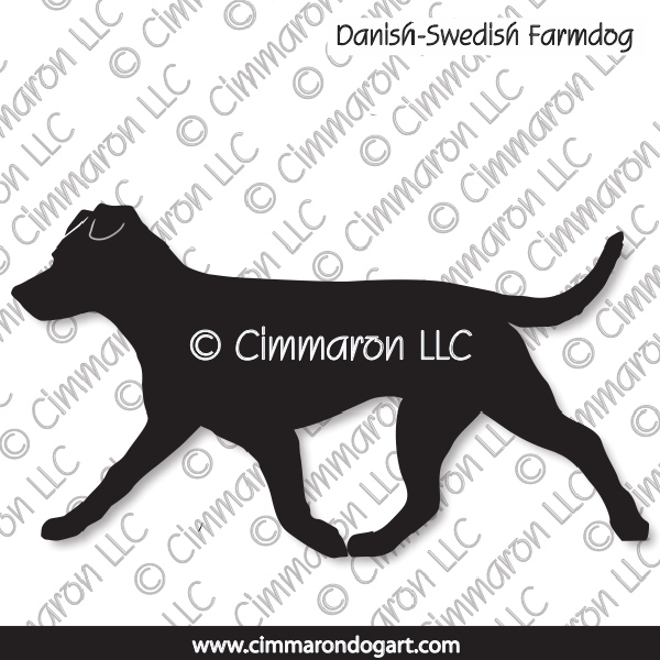 Danish-Swedish Farmdog Gaiting Silhouette 003