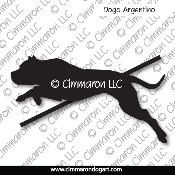 Dogo Argentino Jumping Silhouette 004