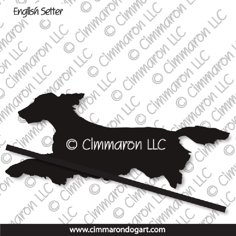 English Setter Jumping Silhouette 005