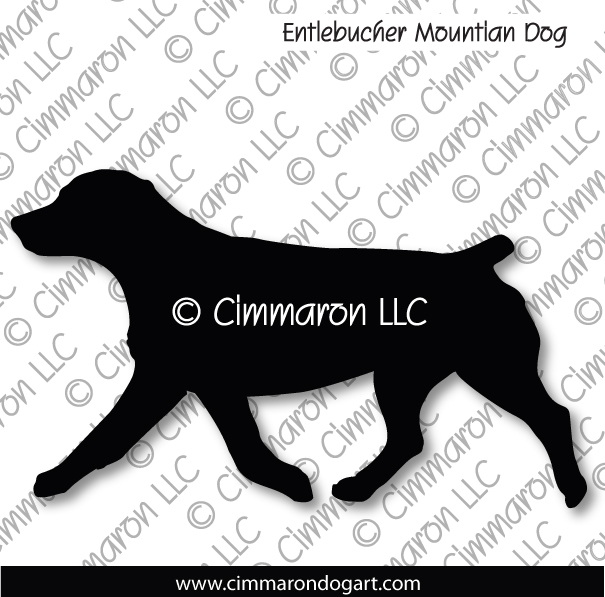 Entlebucher Mountain Dog Moving Bob Tail Silhouette 003