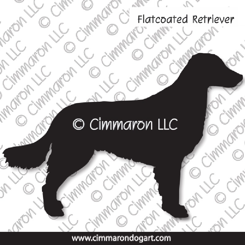Flat-Coated Retriever Standing Silhouette 002