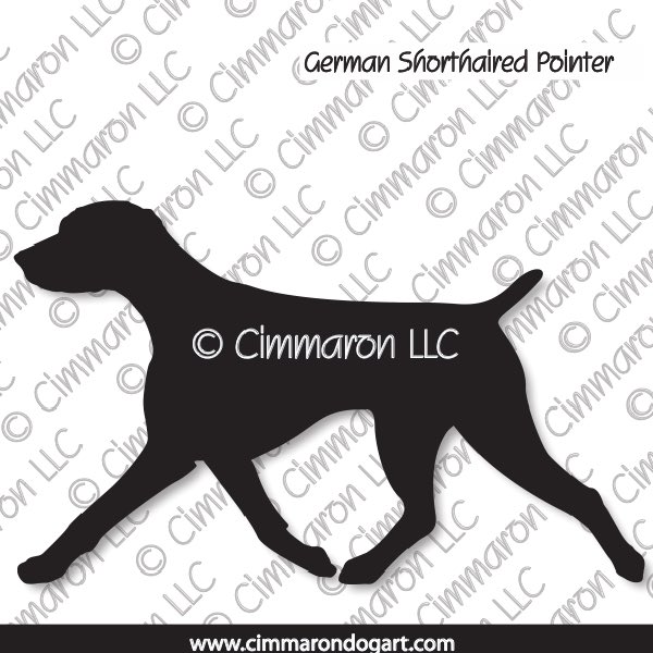 German Shorthaired Pointer Gaiting Silhouette 002
