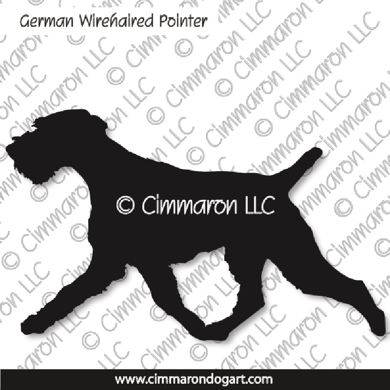 German Wire Haired Pointer Gaiting Silhouette 002