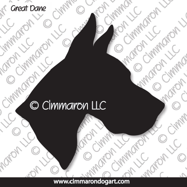 Great Dane Head Silhouette 011