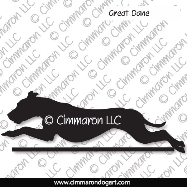 Great Dane Solid Jumping Silhouette 007
