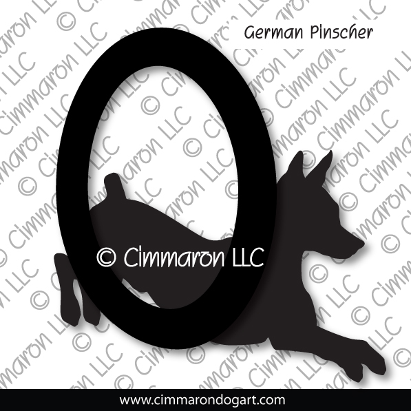 German Pinscher Agility Silhouette 003