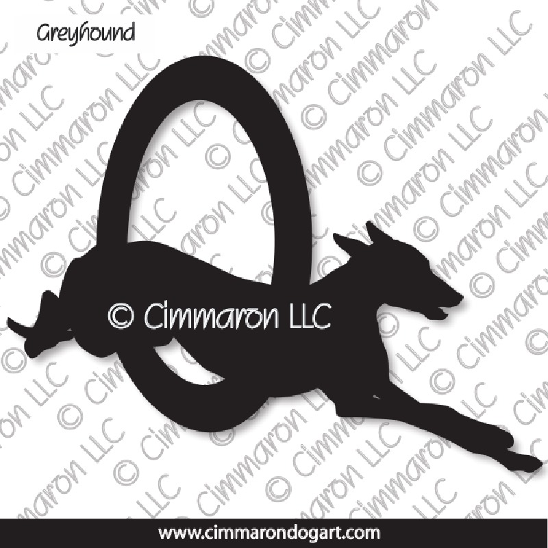 Greyhound Agility Silhouette 003