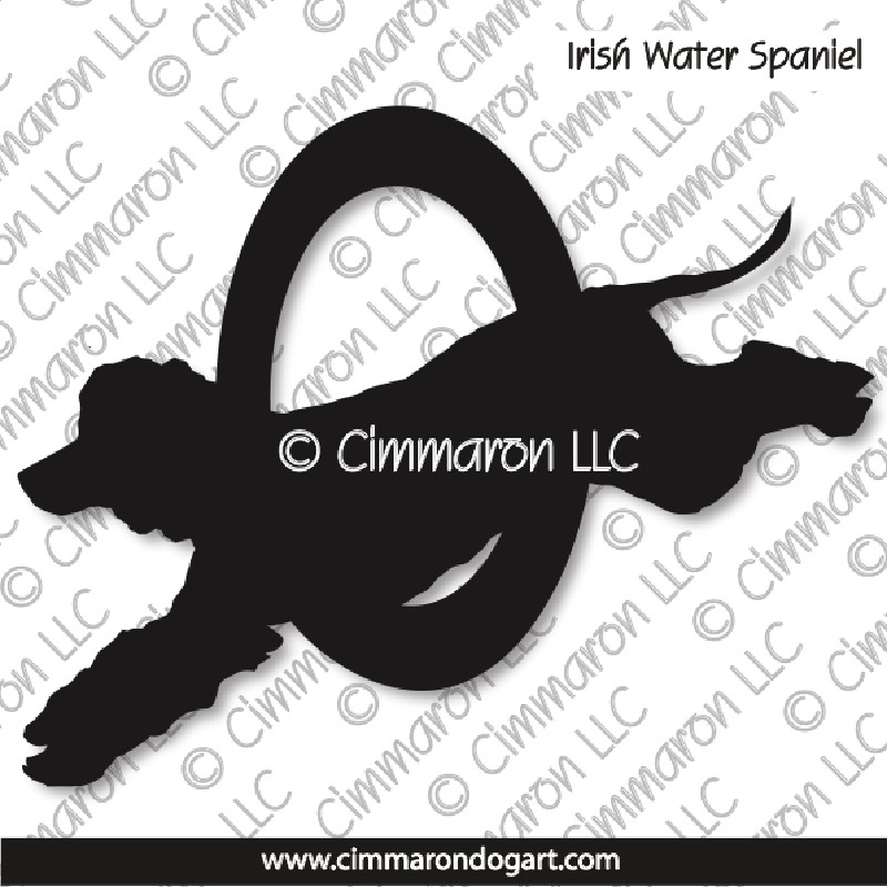 Irish Water Spaniel Agility Silhouette 003