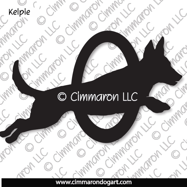 Kelpie Agility Silhouette 003