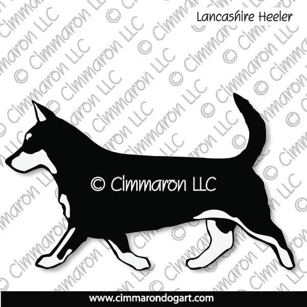 Lancashire Heeler Moving Silhouette 003