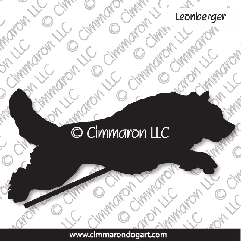 Leonberger Jumping Silhouette 005