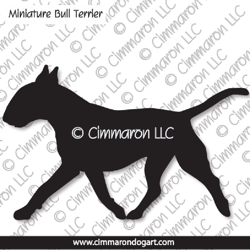 Miniature Bull Terrier Gaiting Silhouette 003