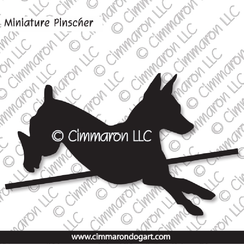 Miniature Pinscher Jumping Silhouette 006