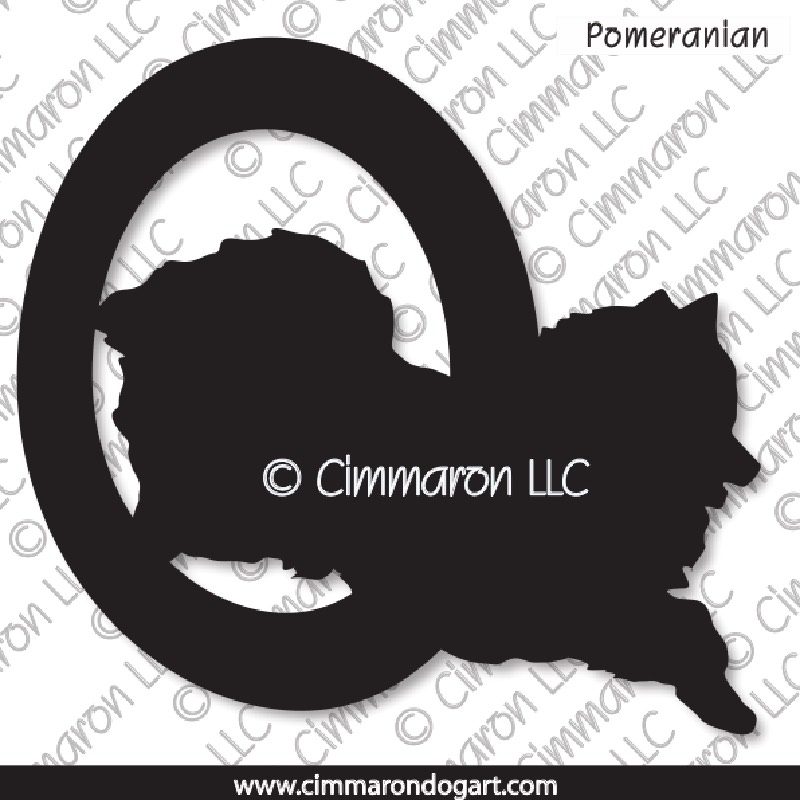 Pomeranian Agility Silhouette 003