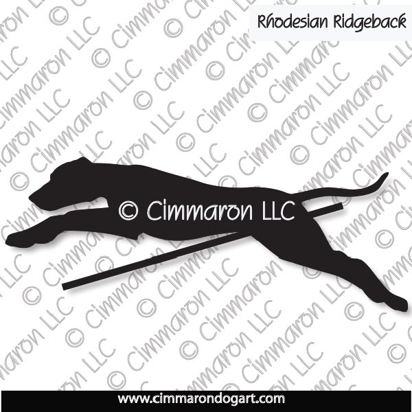 Rhodesian Ridgeback Jumping Silhouette 006