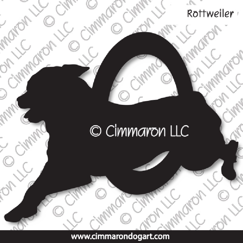 Rottweiler Agility Silhouette 007