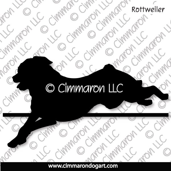 Rottweiler Jumping Silhouette 009