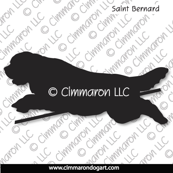 Saint Bernard Jumping Silhouette 006