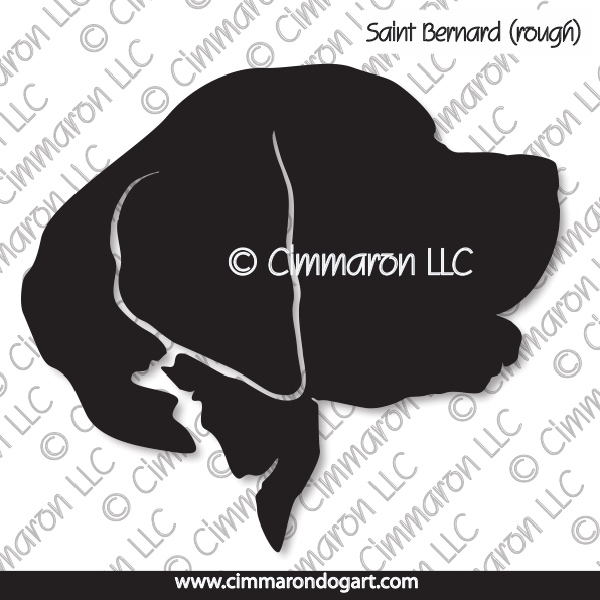 Saint Bernard Head Silhouette 007